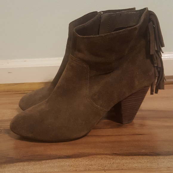 Jessica Simpson Fringe Suede Booties size 8.5 - Picture 3 of 7